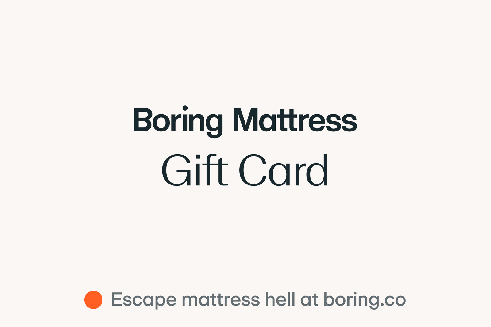 Boring Gift Card